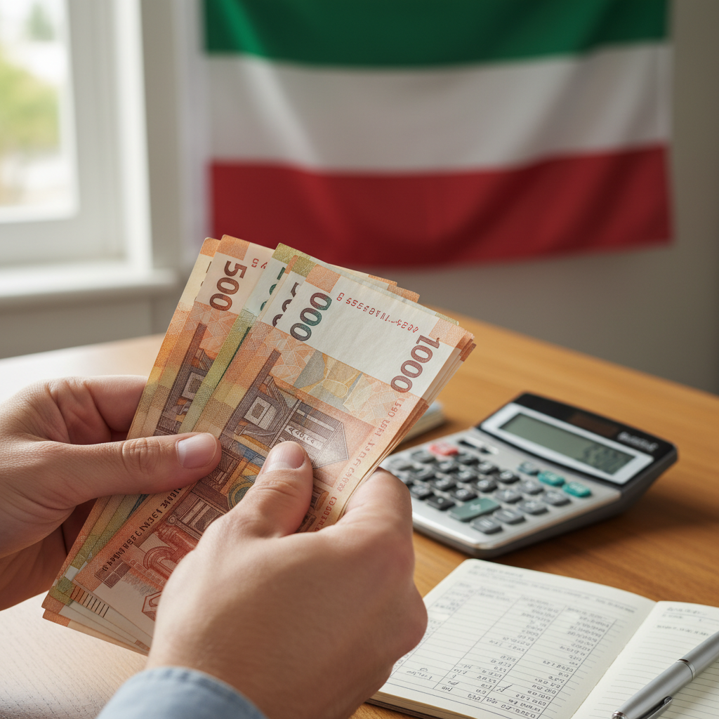 Managing Iranian currency.