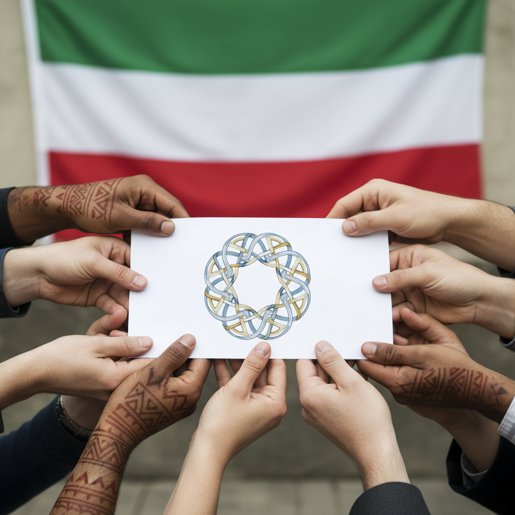 Diverse hands holding a policy document