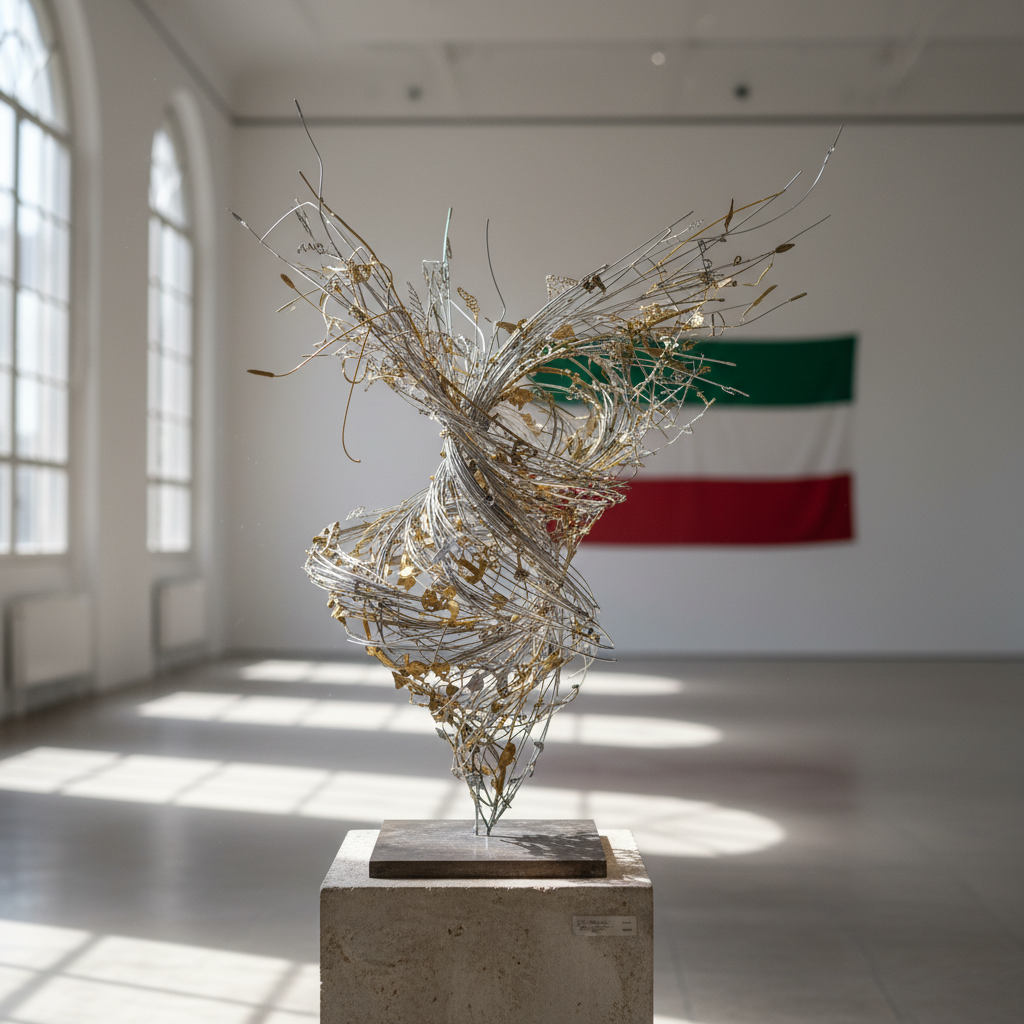 Abstract metal sculpture