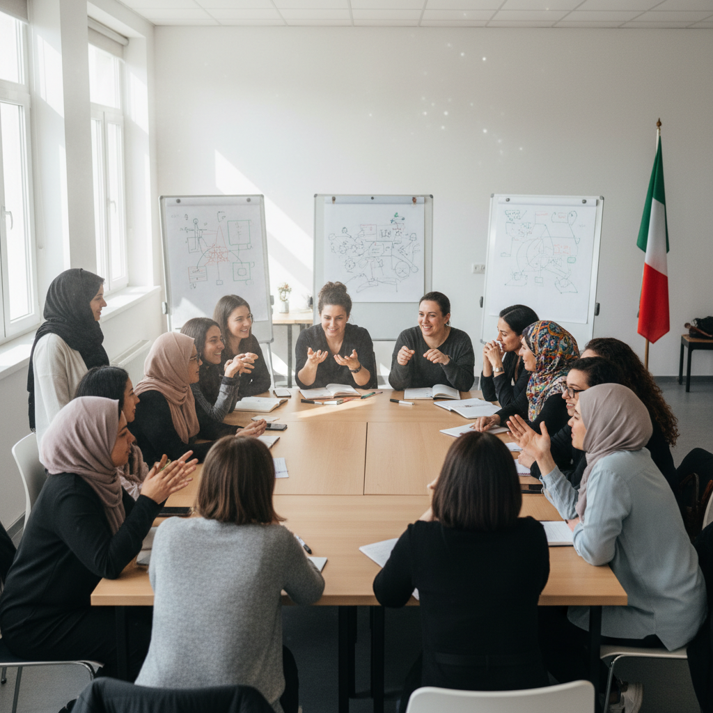 Women participating in a leadership workshop
