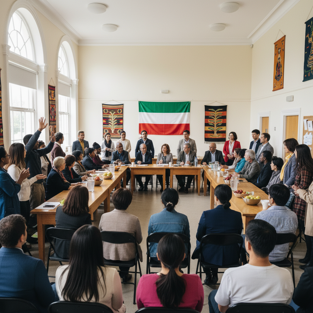 Community meeting with local officials