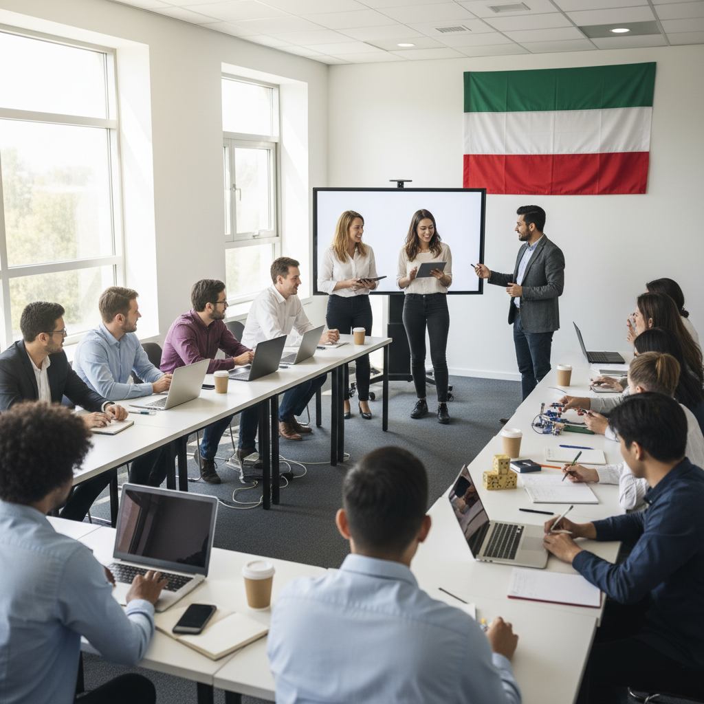 People attending a job training workshop